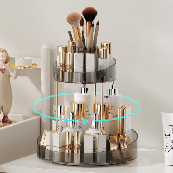 2 Tiers Rotating Makeup organizer