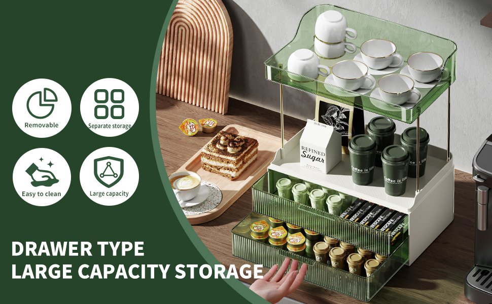 countertop-storage organizer-with-two-drawers