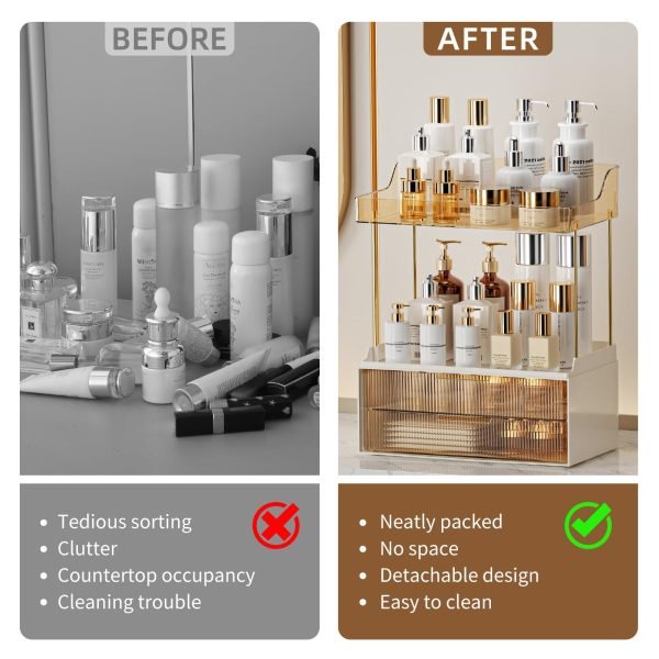 countertop-storage organizer-with-two-drawers