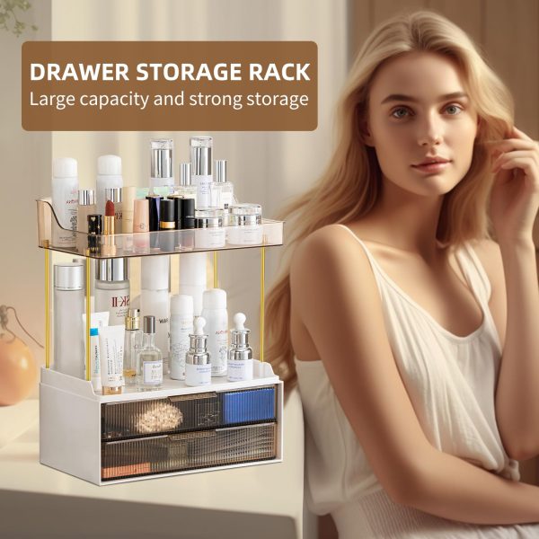 countertop-storage organizer-with-two-drawers